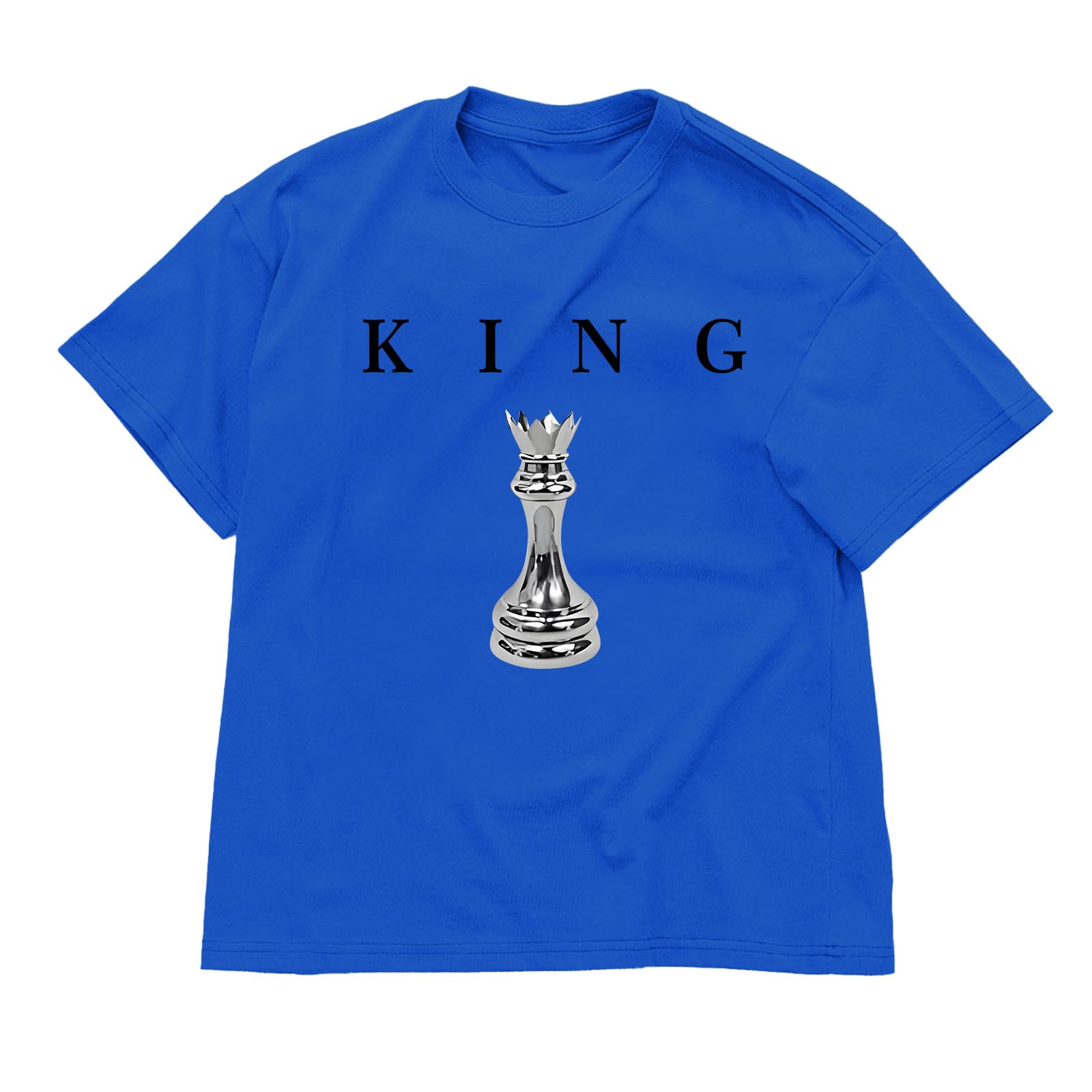 Boys Graphic Tee King Chess Printed T-Shirt Kids Cool Designer Shirts Short Sleeve Shirt Clothes for Teen Boy Trendy