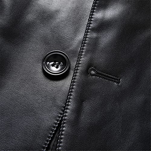 Veste en cuir grande taille pour homme blazer automne décontracté noir XXXL