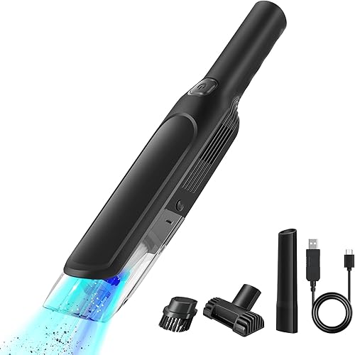 Miniatura 1 de Aspiradora de mano, sin cable, mini aspiradora inalámbrica recargable portátil para pelo de mascotas, hogar y limpieza del automóvil, hasta 30