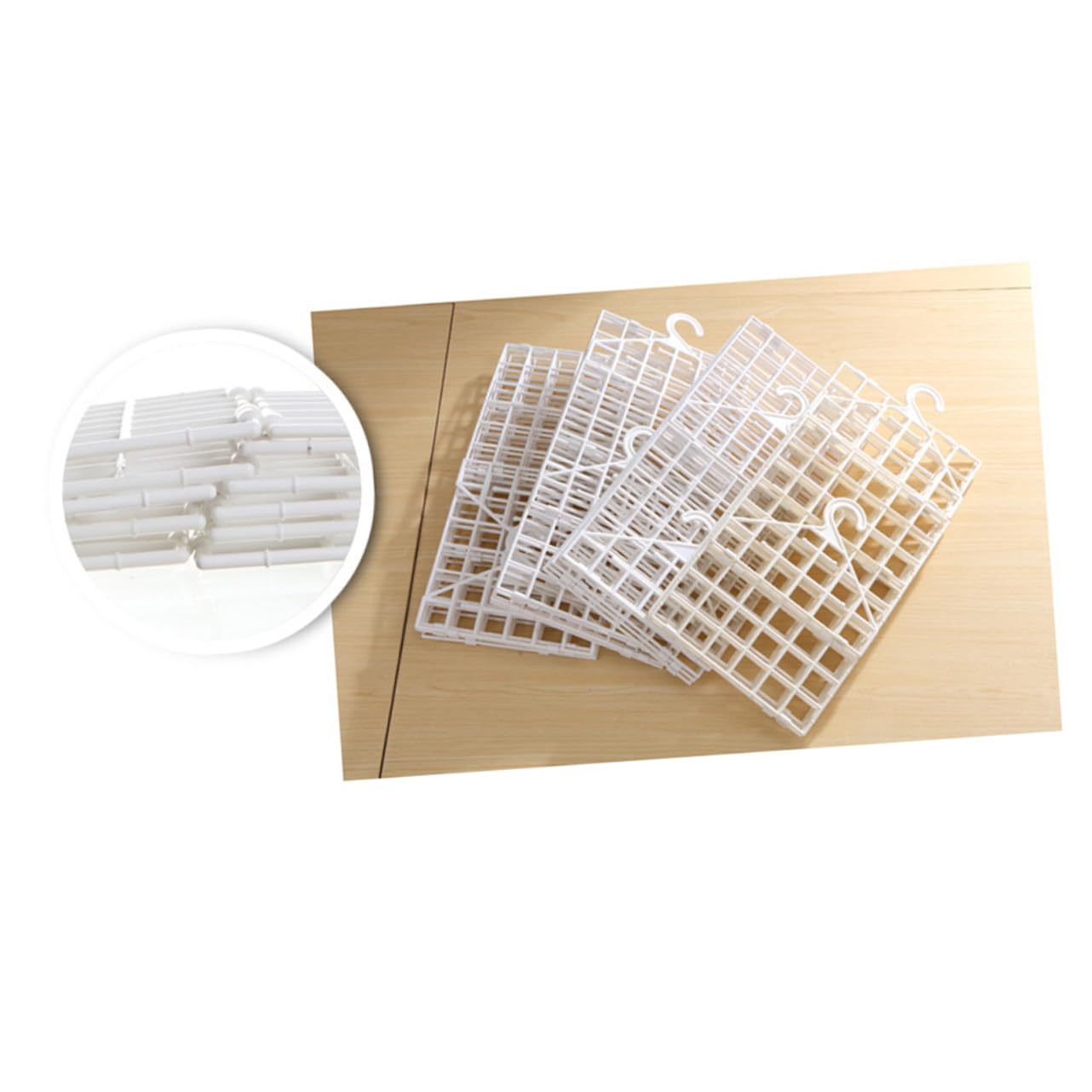ULTECHNOVO Organizador y Ganchos de Plástico Blanco Diseño de Múltiples Capas Colgante Plegable de Armario para Toallas y Ropa Adecuado para Dormitorio y Armarios
