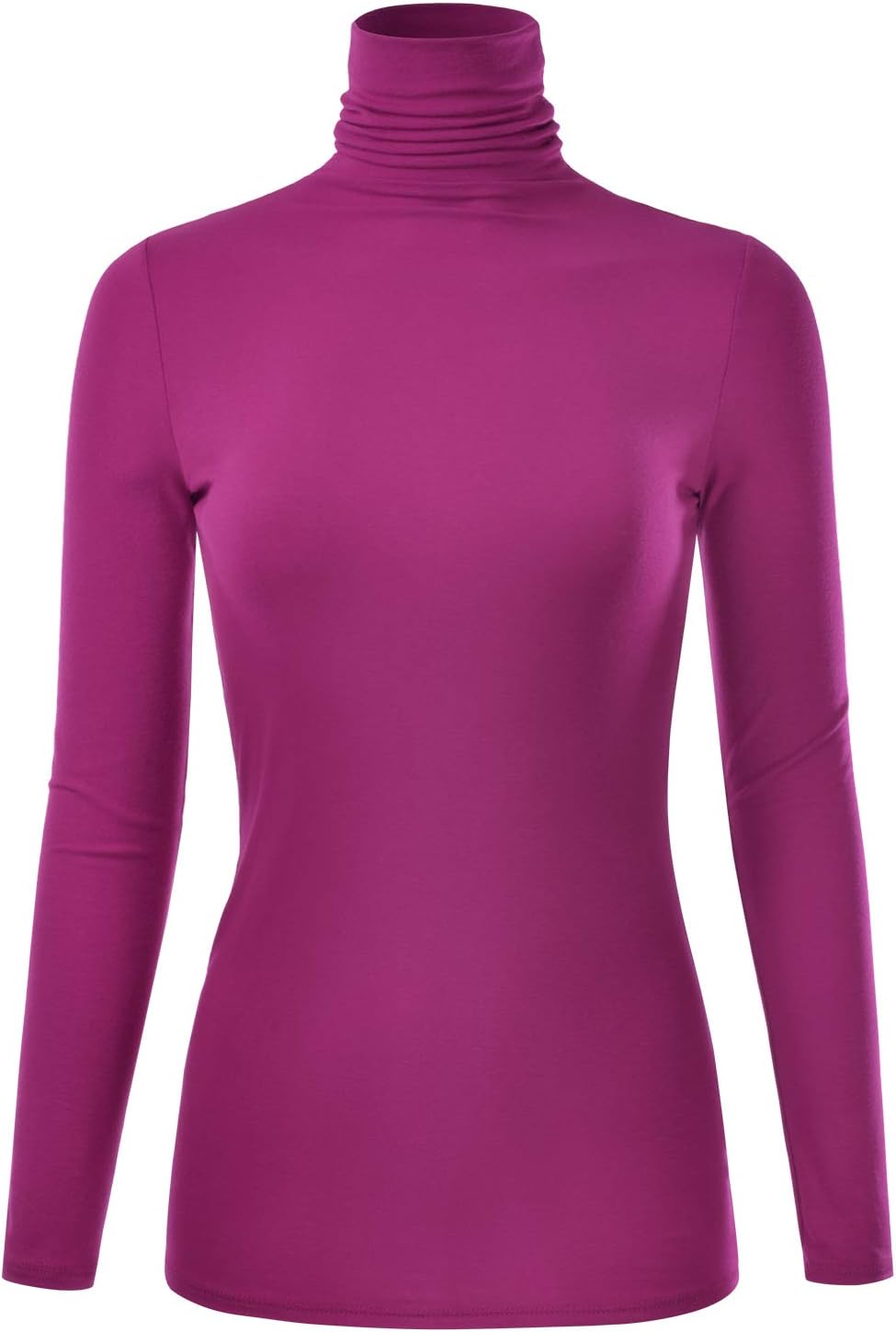 EIMIN Women's Long Sleeve Turtleneck Light Weight Pullover Slim Fit T-Shirts Top (S-3XL)