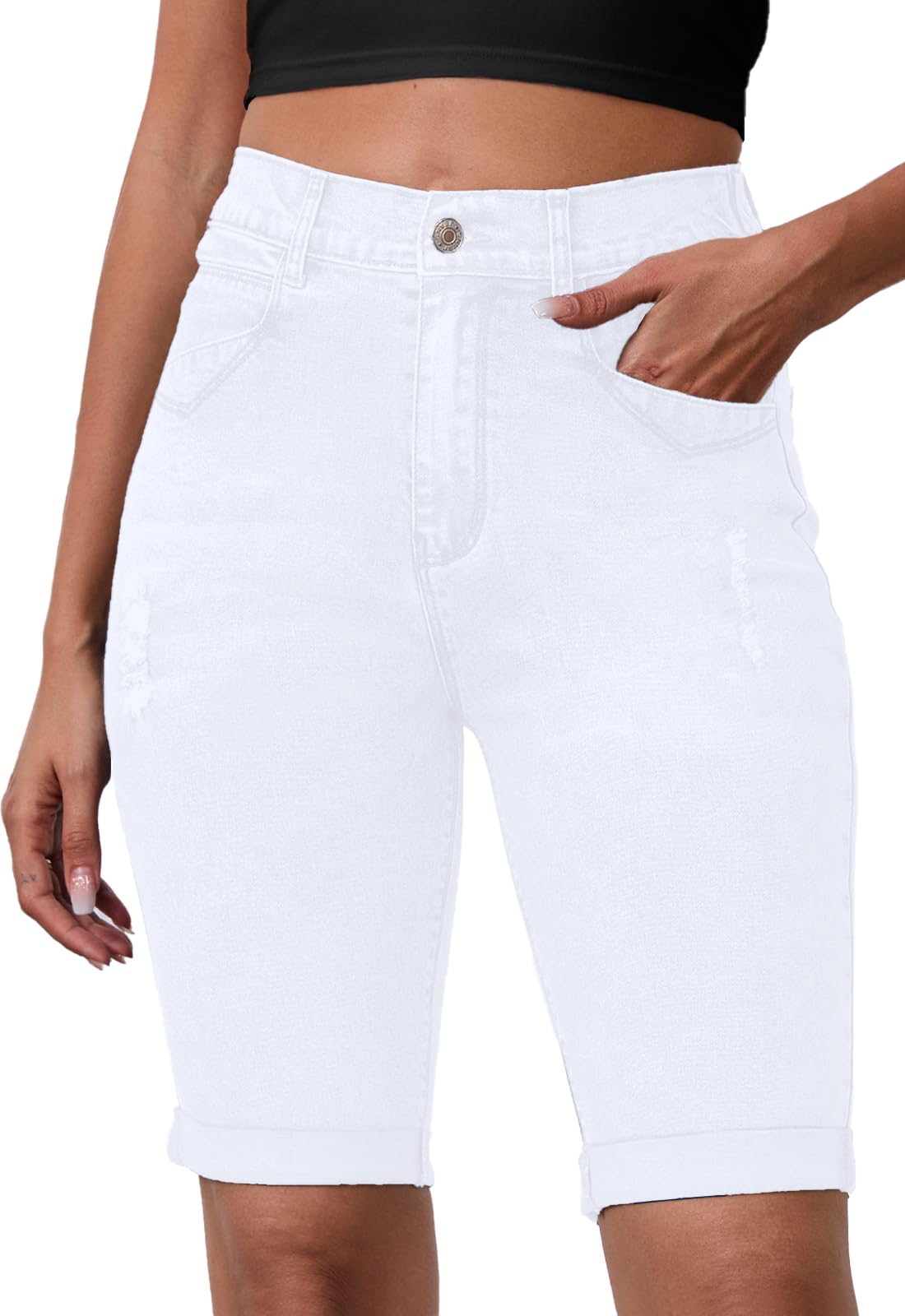 Alaster Queen Bermuda d'été tendance pour femme - Short en denim pour les loisirs