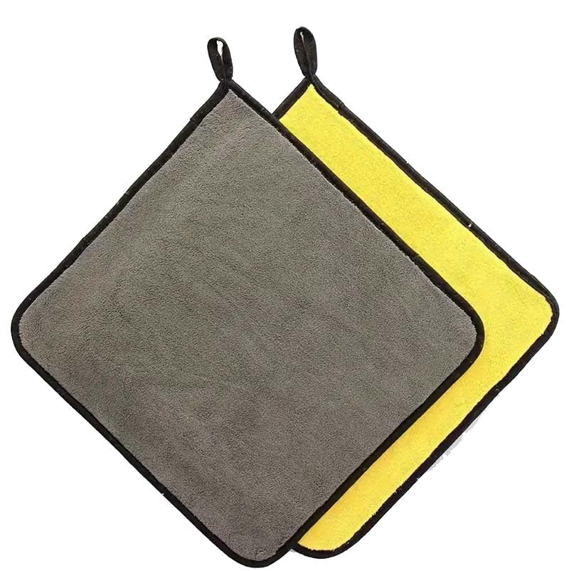 HSR Car Accessices Cleaning 800 GSM Microfiber Towel for Car Cleaning and Detailing - Dual Sided, Extra Thick Plush Microfiber Cloth - 40cm x 40cm (Pack of 2)