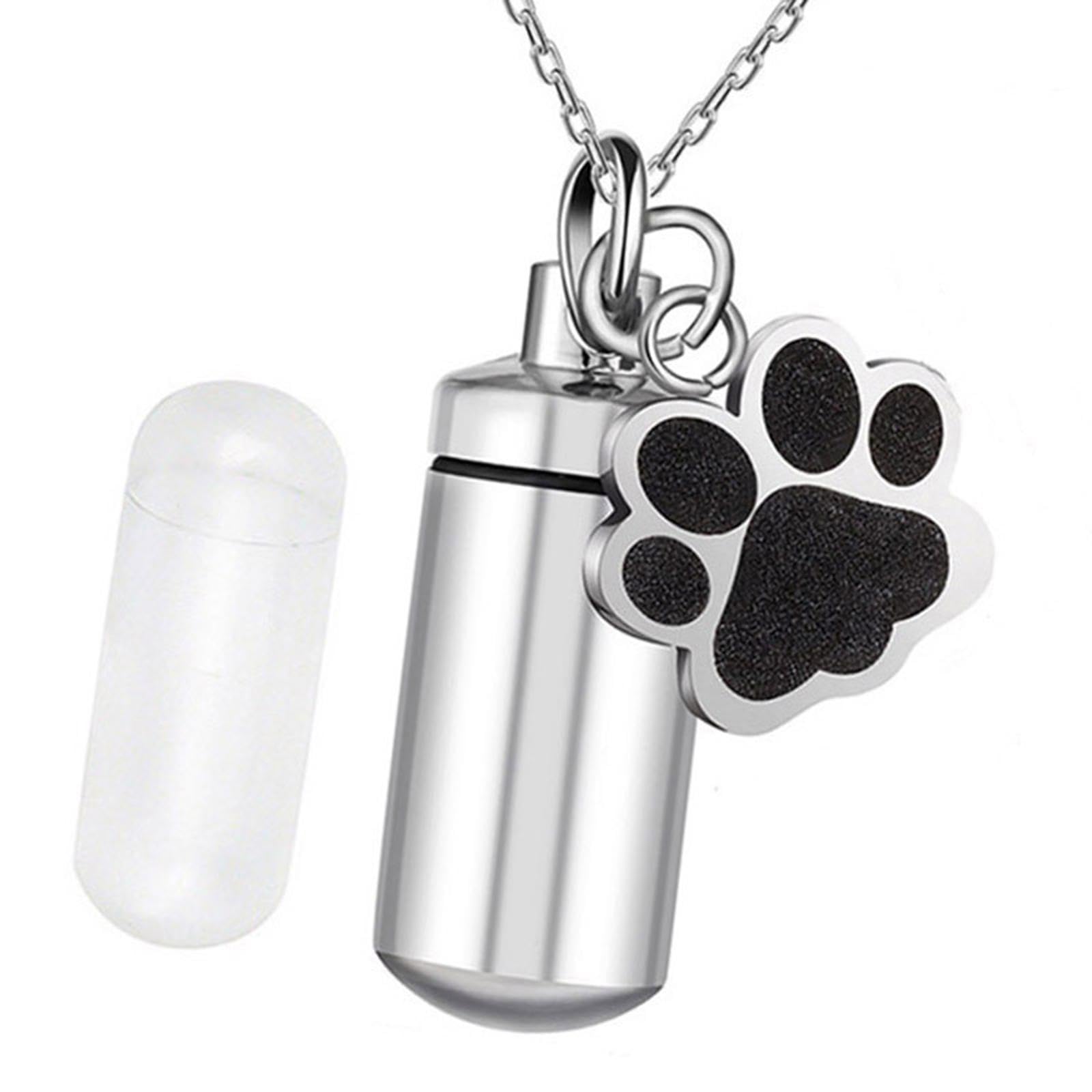 Pet Urn Cremation Urn Box Burial Urn Box for Remembrance Dogs and Cats Ashes Pendant | 1 Ashes Urn 1 Transparent Accessory