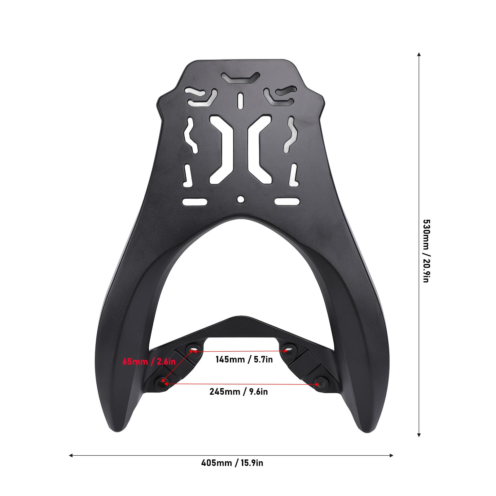 Akozon Portaequipajes Trasero para Motocicleta para Nmax155 2020-2024, Soporte para Portaequipajes de Aleación de Aluminio, Soporte de Alta Carga de 60 Kg/132 ​​LB, Estante de Almacenamiento Trasero