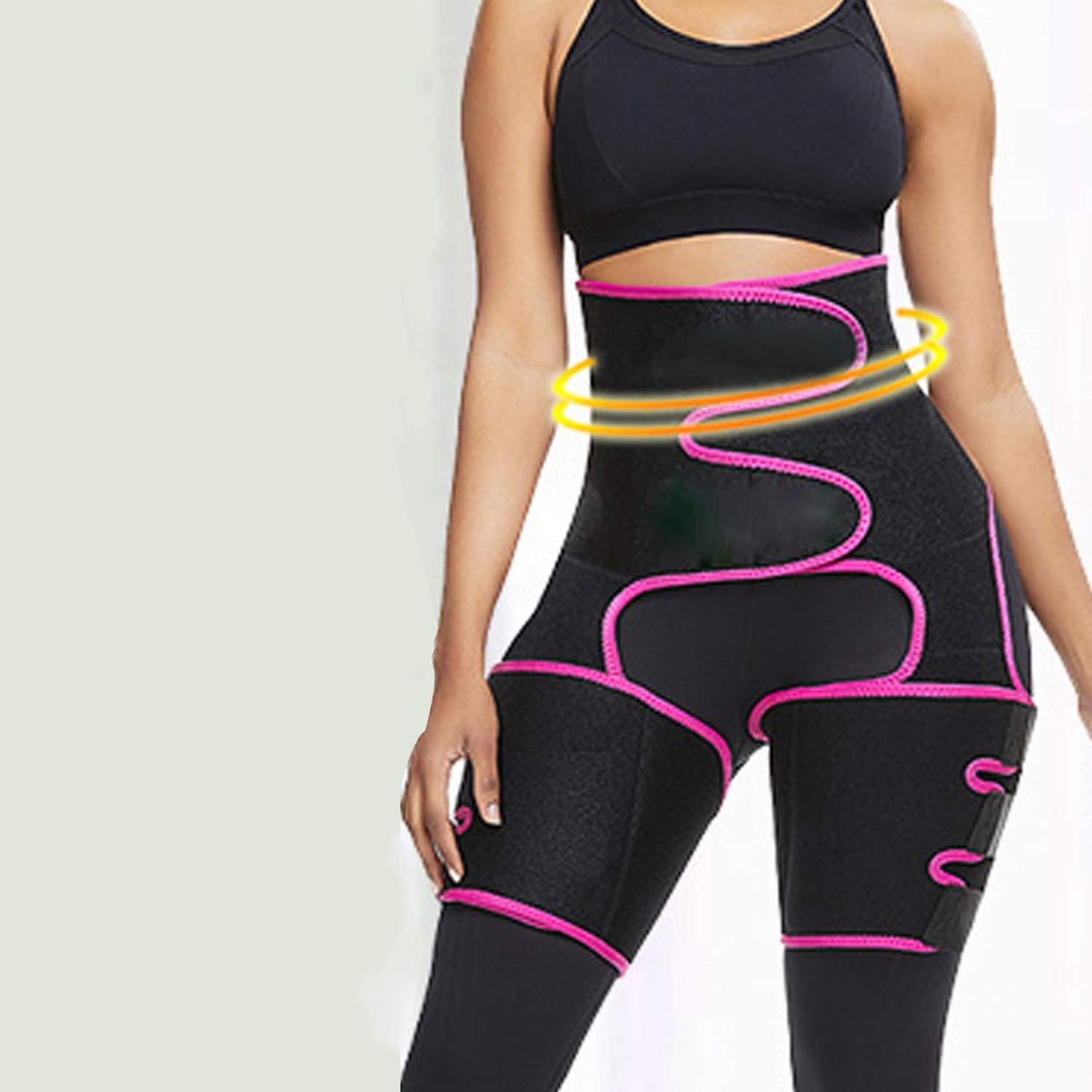 Femme Ceintures Sudation Ceinture d'entraîneur,Ceinture Sport, Ceinture Minceur Body Shaperr, Prévenir Blessure Et Soulager La Douleurpour pour Sport, Gaine,Rose Red,S