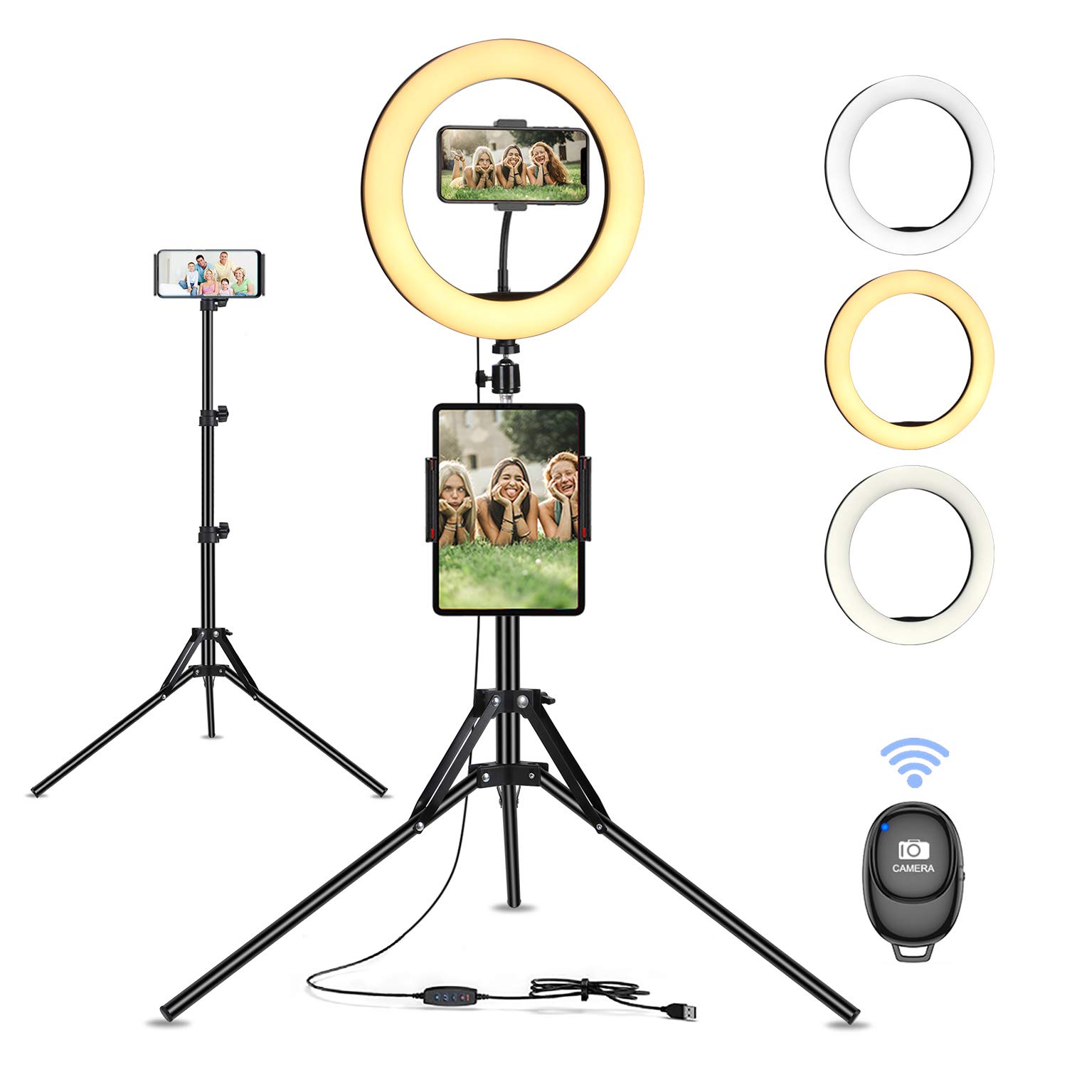 Buy Ring Light with Tripod Stand, 10" Selfie Ring Light for Phone