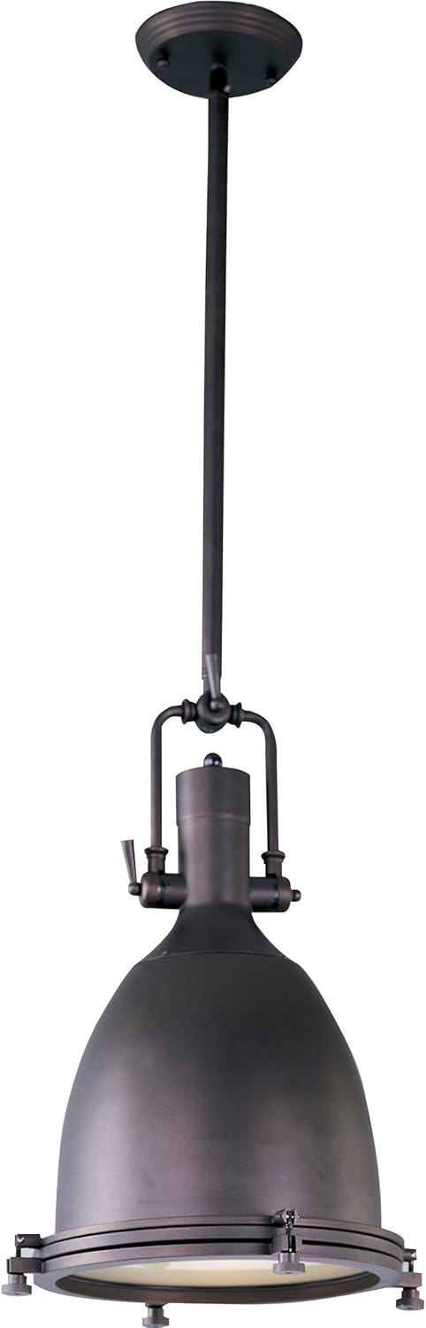 Maxim Lighting Hi-Bay 1-Light Pendant Light | Bronze Finish | Modern Indoor Light Fixture | Ideal for Kitchen Islands & Dining Rooms | Dimmable | Home Decor Ceiling Fixture | 25104FTBZ