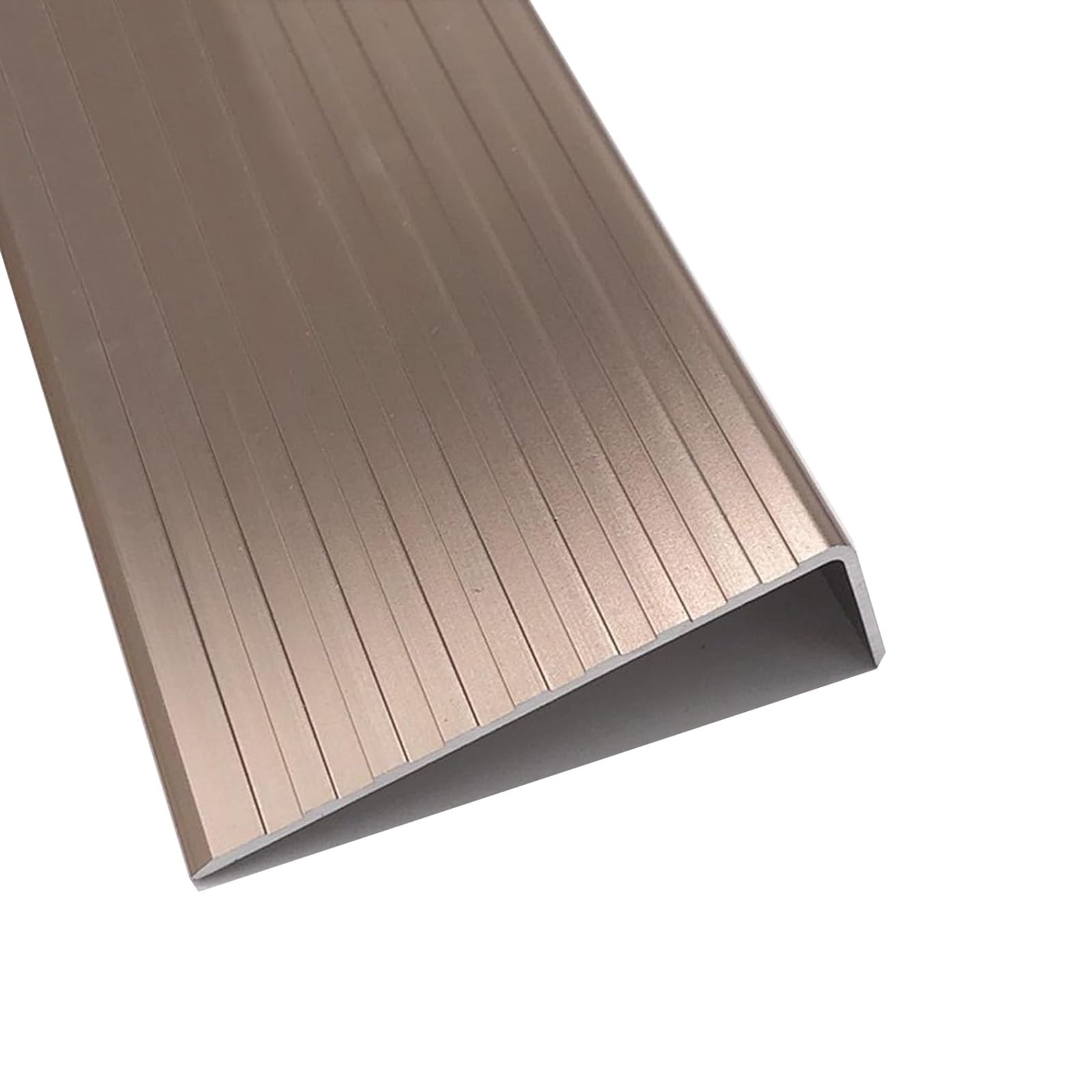 Perfil De Borde Para Escaleras De Aluminio, Protección De Borde De Escalera, W 75mm, Forma De L, Tiras Antideslizantes Para Peldaños(Rose gold,100cm)