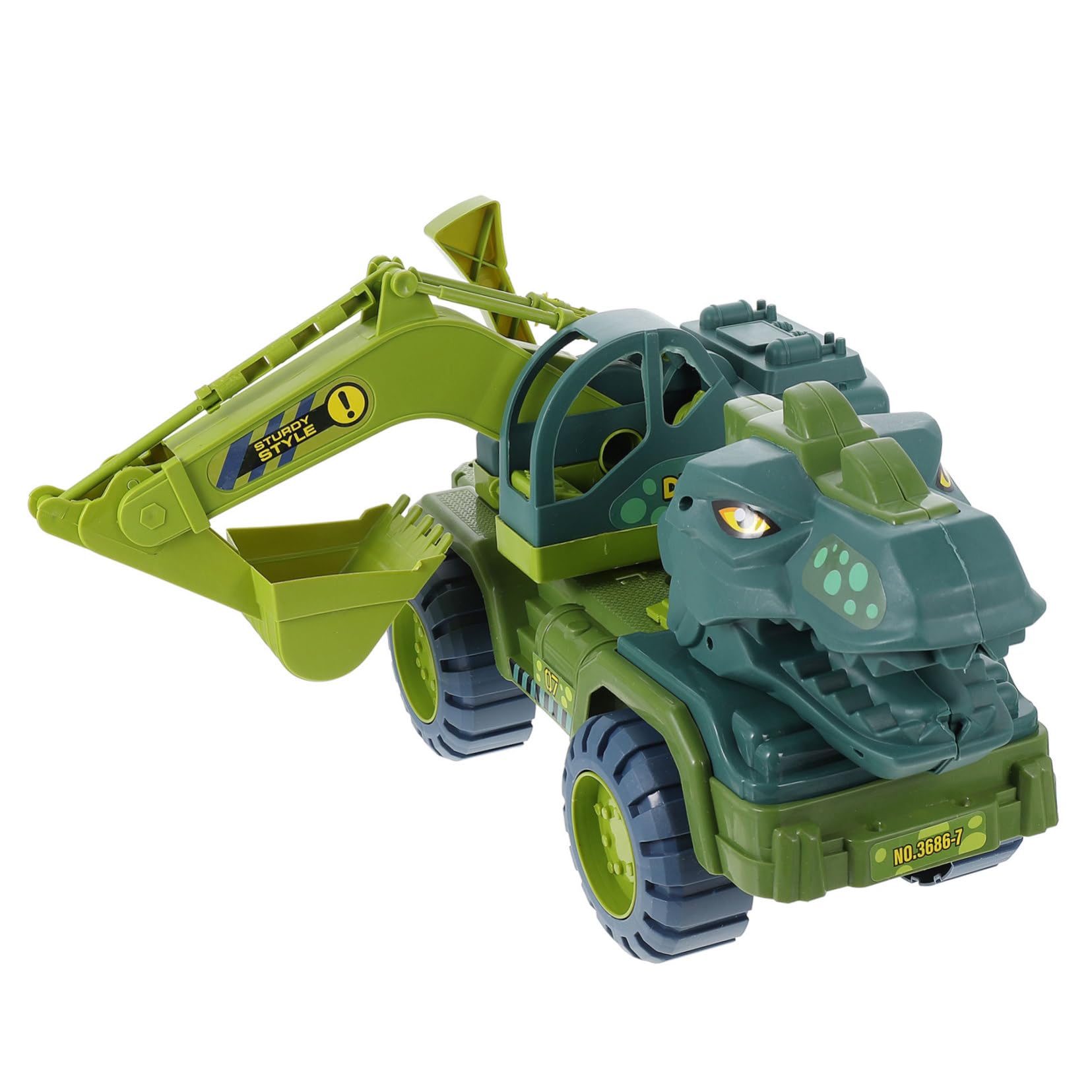 SUPVOX Giocattolo Dinosauro Tirannosauro in Plastica Verde Effetto Inerzia, Facile da Afferrare e Trasportare, Set di Veicoli per Ragazzo Ragazza da Gioco All'aperto