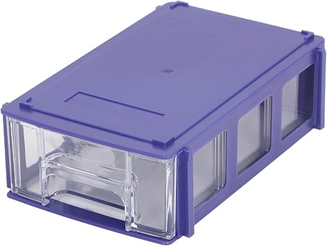 Jeffergarden Stackable Storage Drawer, Plastic Organizer with Modular Design for Small Parts and Crafts, 5.51x3.54x1.57in, Ideal for Home and Office Tool Storage