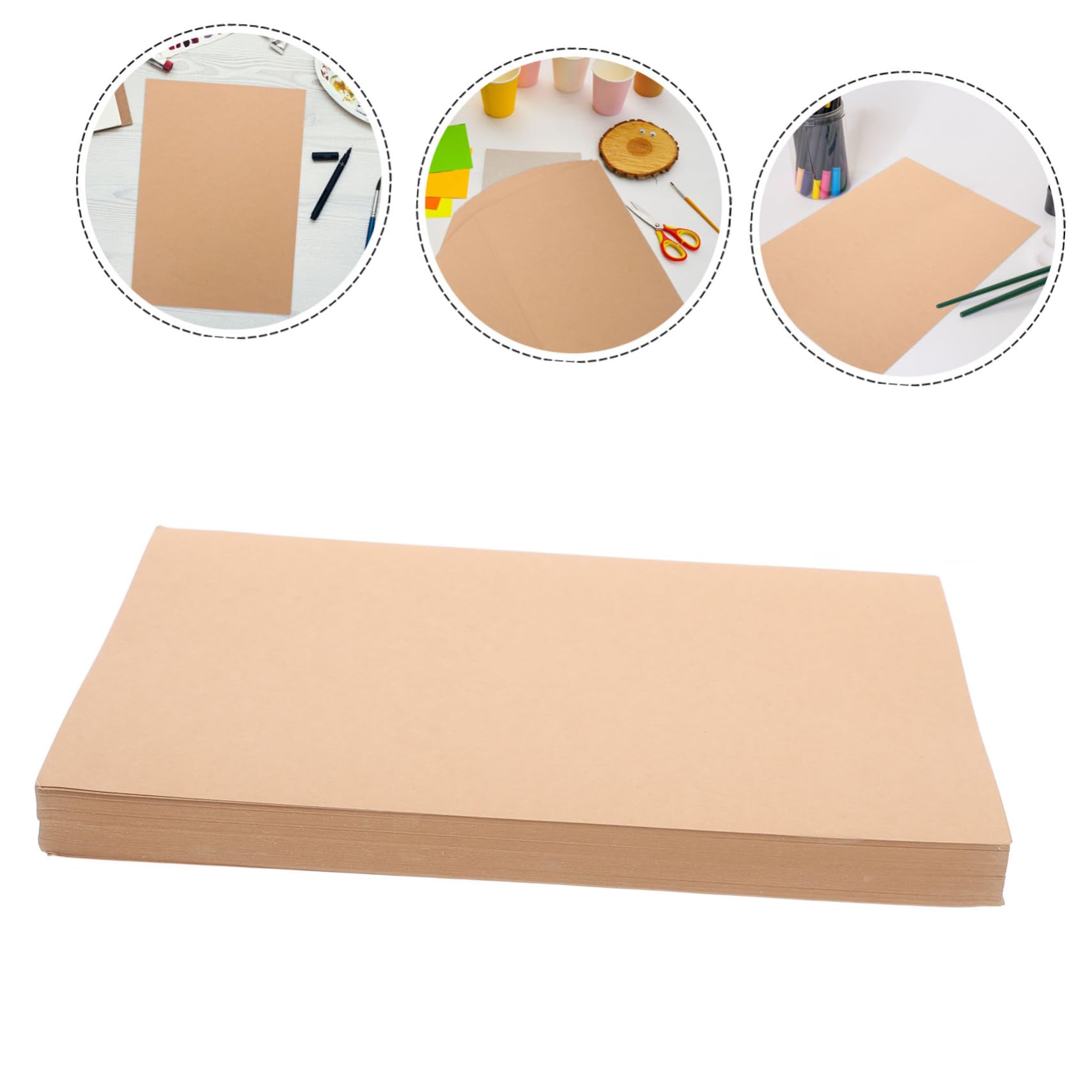 Braunes Kraftpapier Kartenpapier 100 Blatt A4 180 G/m²