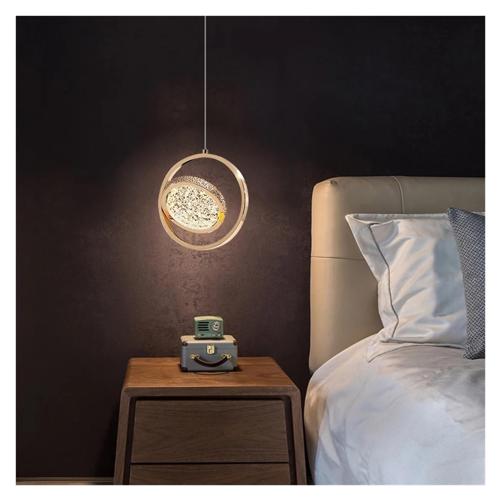 SYAXVOM Luxury Led Ceiling Chandeliers Adjustable Hanging Wire Compatible with Corridor Bedside Living Room Bedroom Home Fixture Indoor Lighting,Chandelier