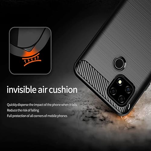 Miniatura 7 de Funda de teléfono para Realme C21YRealme C21Realme C25Y RMX3261, funda de fibra de carbono a prueba de golpes, resistente a los arañazos, TPU suave,