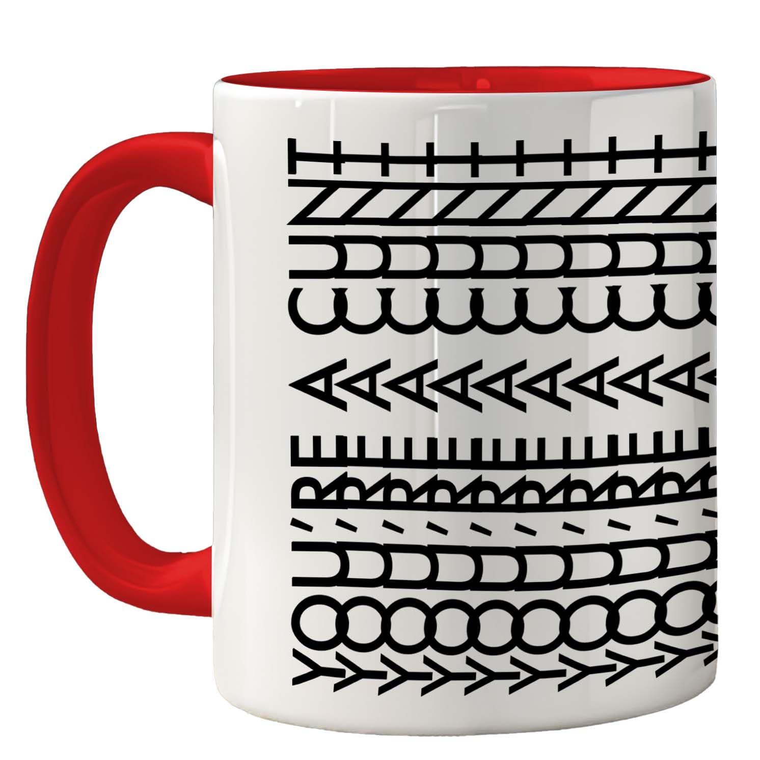 Funny Mug for Men Women - You're A C*nt - Rude Sarcastic Slogan Gifts for Work Colleagues, Crude Fun Novelty Joke Gag Gift Humour Birthday Friends, 11oz Red Ceramic Premium Mugs Cup