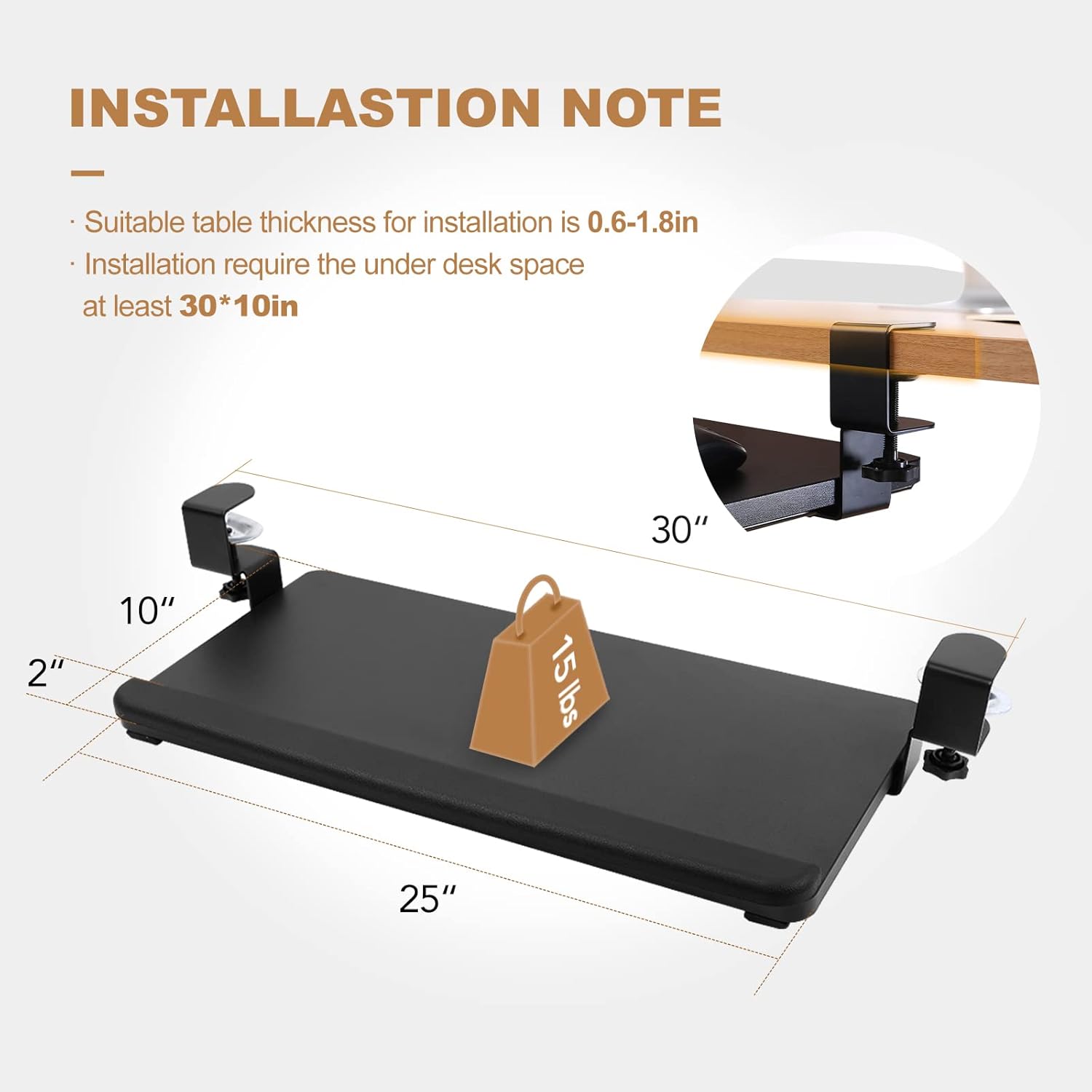 Buy FlexiSpot Large Keyboard Tray Under Desk Ergonomic 25 (30 Including