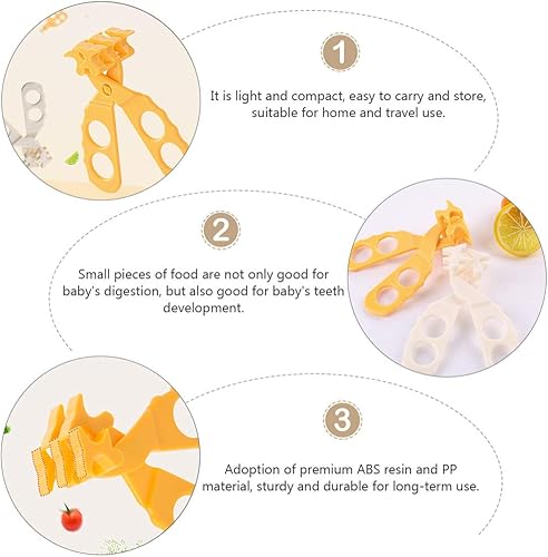 Miniatura 8 de 2 piezas de picadoras de alimentos para bebés, tijeras de alimentos, cortador multifuncional, trituradora trituradora de alimentos para niños, ayuda