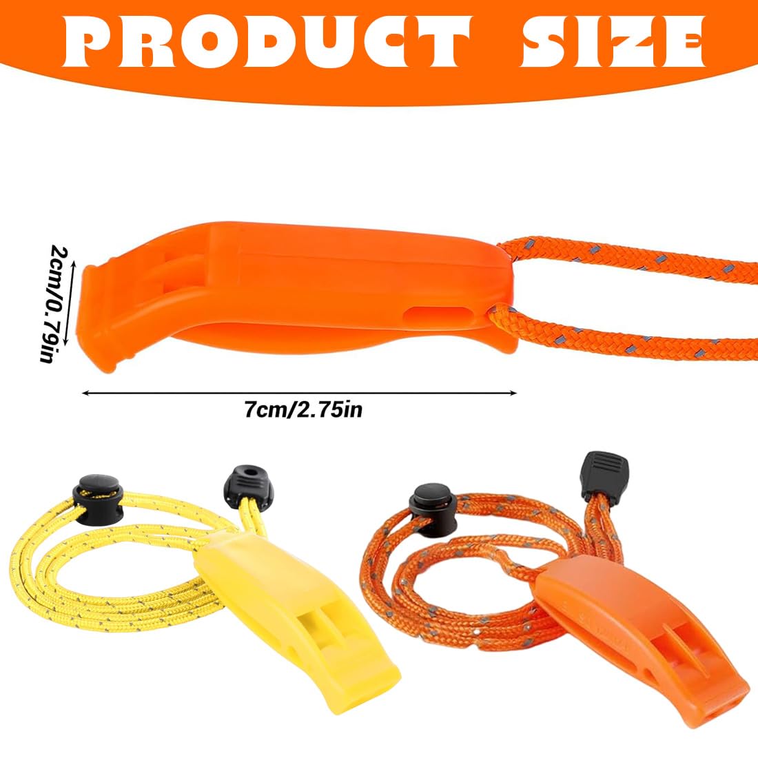 4 Silbatos De Emergencia, Silbato De Seguridad De Hasta 4000 Hz Con Cordón Reflectante Ajustable Para Kayak, Navegación, Natación, Supervivencia En El Agua, Senderismo