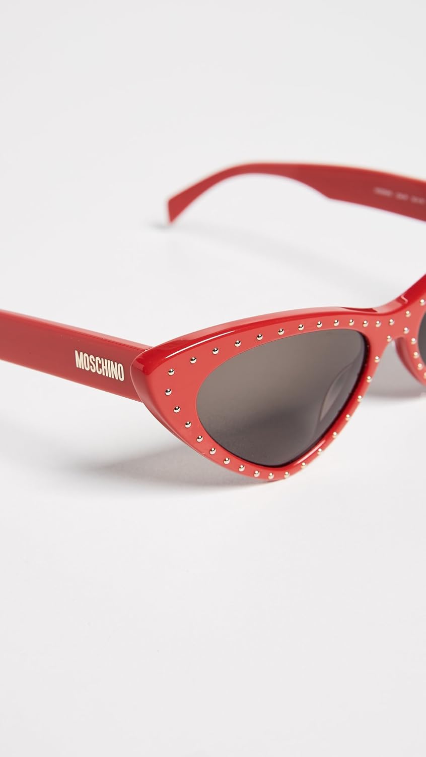 Miniatura 6 de Moschino Gafas de sol puntiagudas con ojo de gato para mujer, rojogris azul, talla única