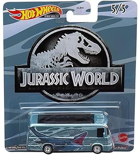 Miniatura 2 de Hot Wheels Jurassic World 2022 Premium Pop Culture Complete 5 Car Diecast Set DLB45-946Q Release