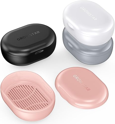 Paquete de 4 jaboneras, contenedor de jabón de viaje, jabonera portátil con tapa, jaboneras a prueba de fugas para barra de jabón con funda, soporte