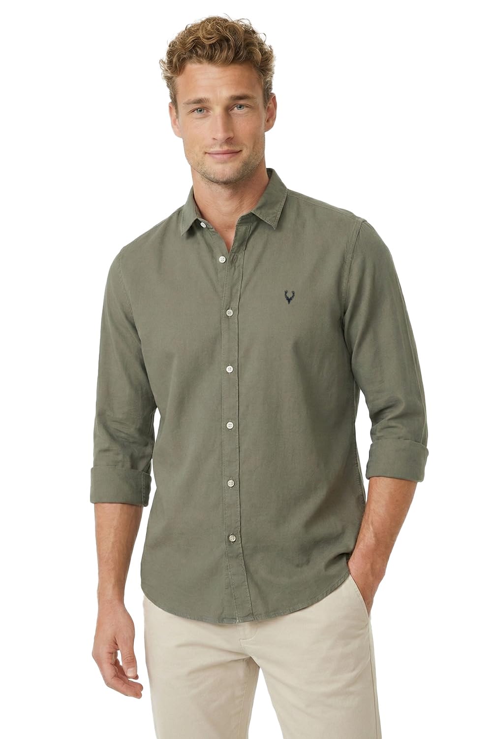 Roadster Menâ€™s Casual Shirt | Regular Collar | Soft Breathable Fabric | Everyday Smart Casual Wear in neutral