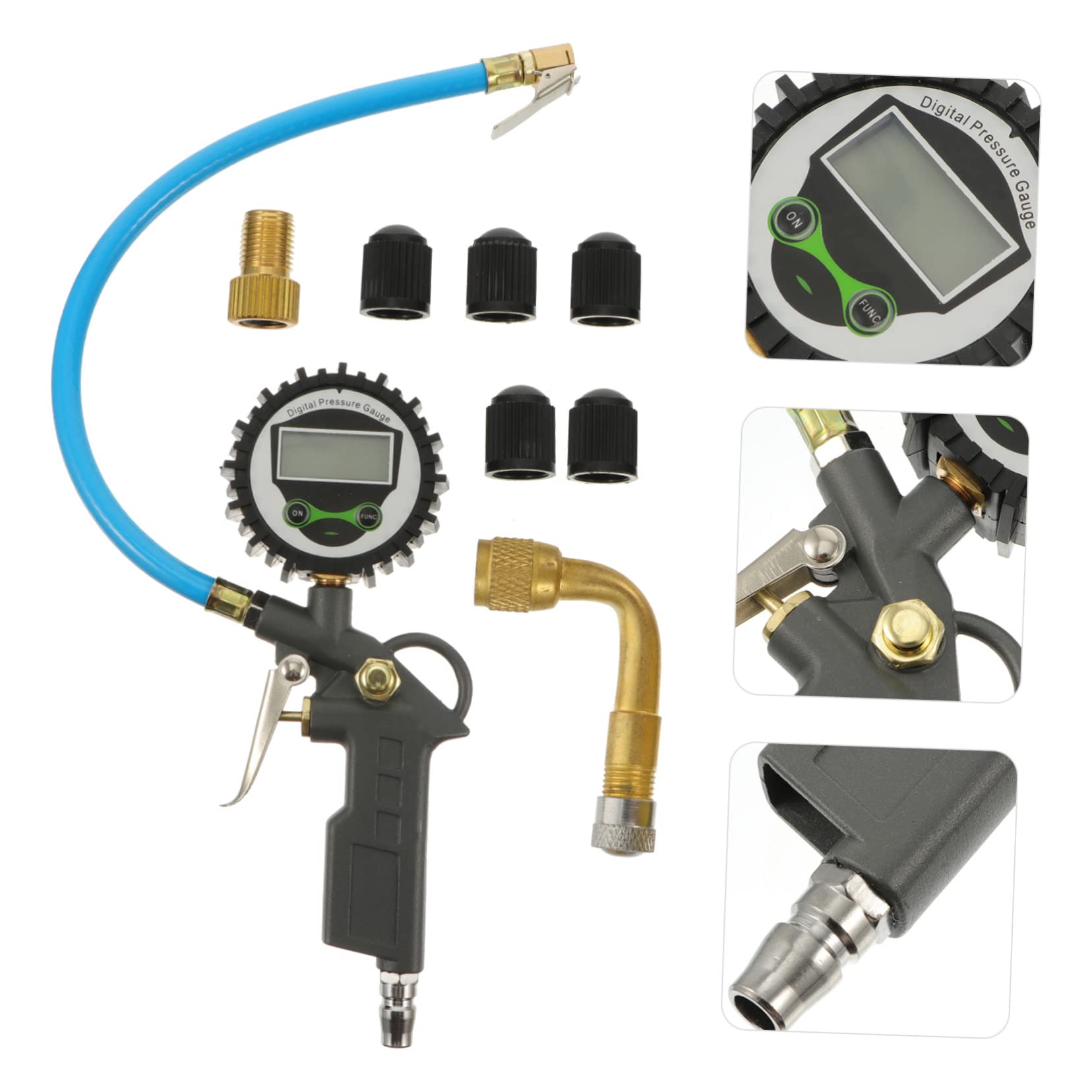 VALICLUD Manomètre de Pression de Pneu Portable pour Voiture Jauge de Pression de Pneus Électronique Précise et Outil de Test pour Gonflage et Vérification