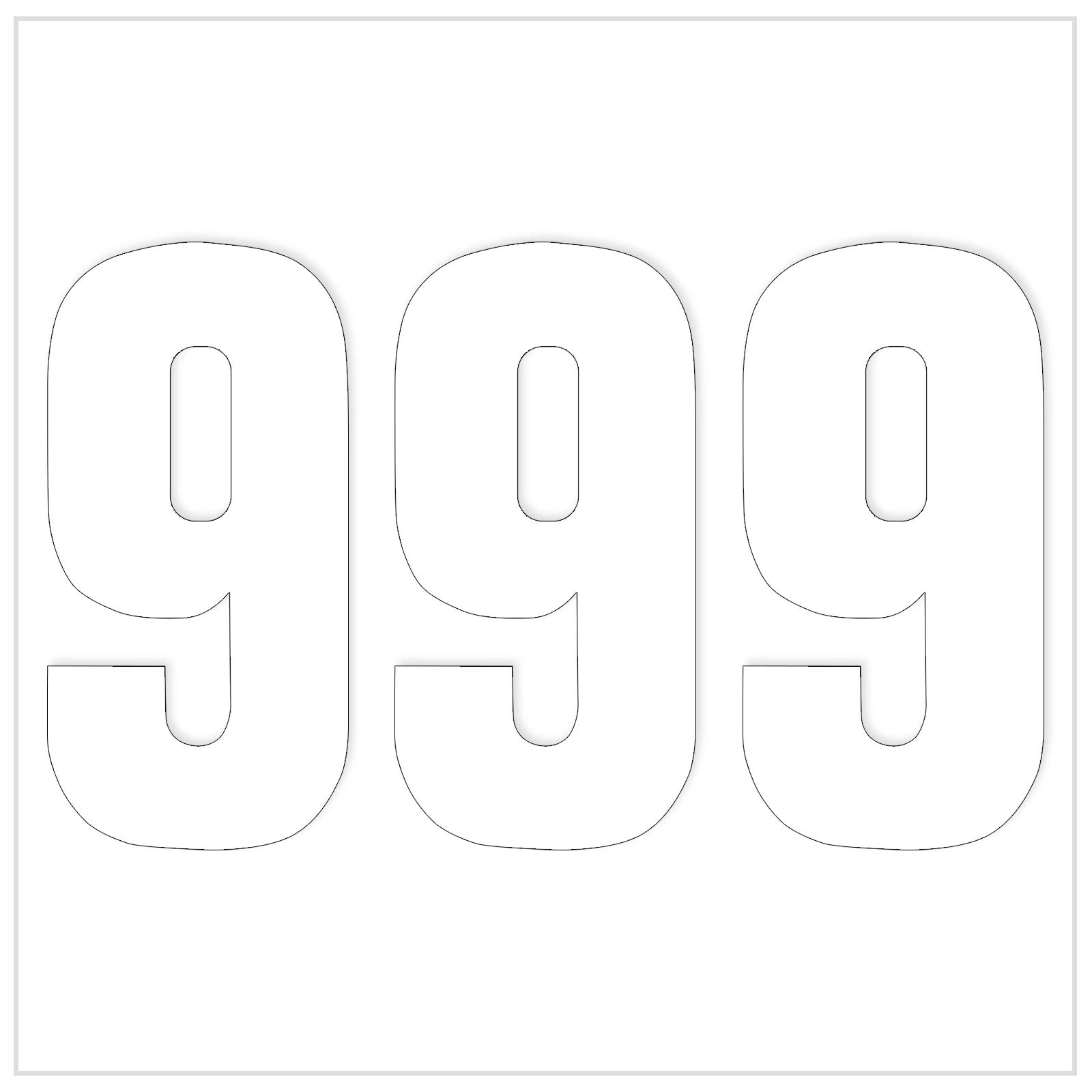 Pack of 3 White Number 9 Bin Sticker Self Adhesive Number - 9 (17 cm) Bin Numbers for Wheelie Bins Large Bin Labels Waterproof Packwith®