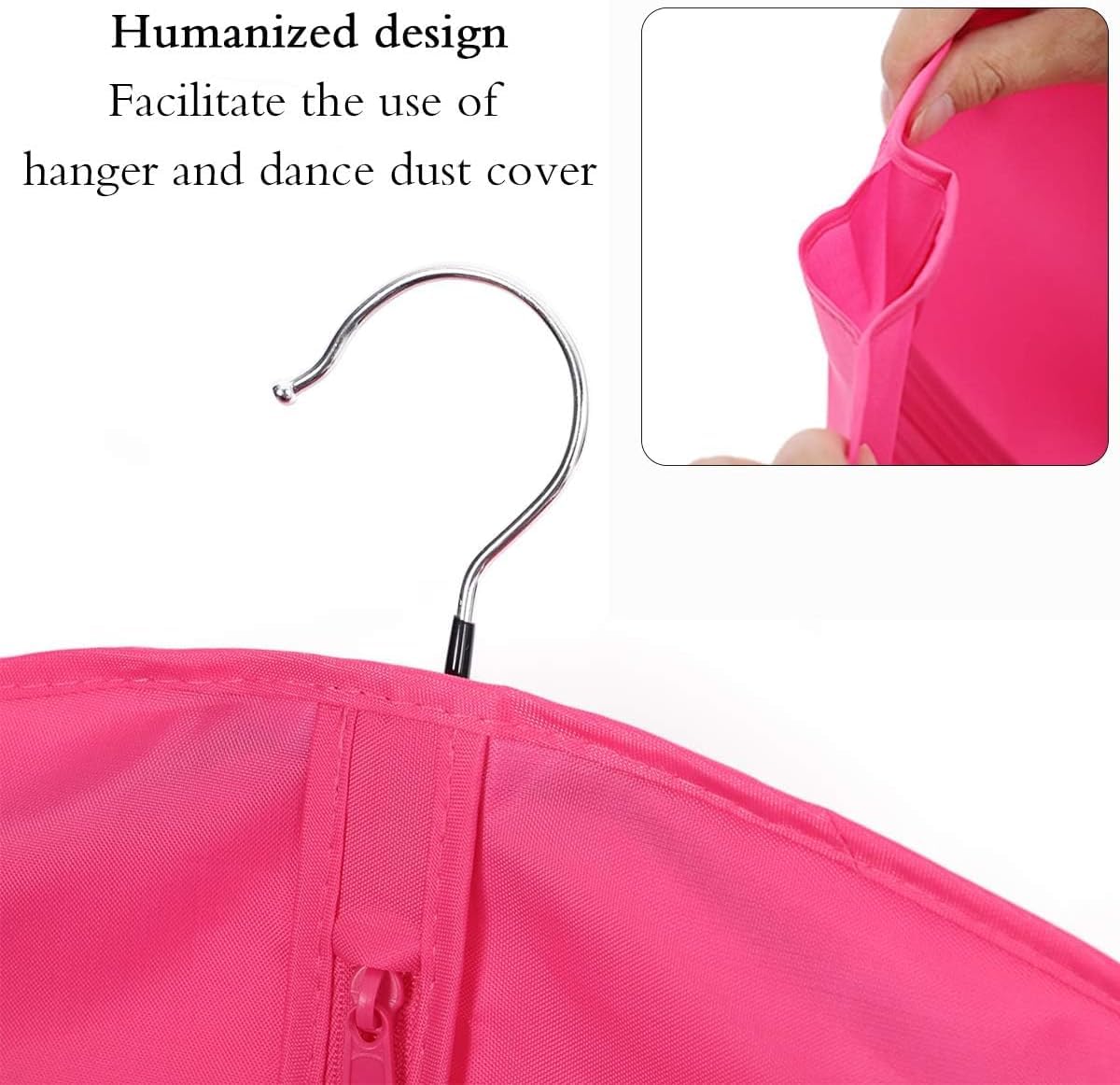 Kernorv 5PCS Fundas de Ropa Cubierta para Carril de Ropas Rosa Protector Funda Ropa Funda Traje para Almacenar Ropa, Trajes, Vestidos, Pantalones
