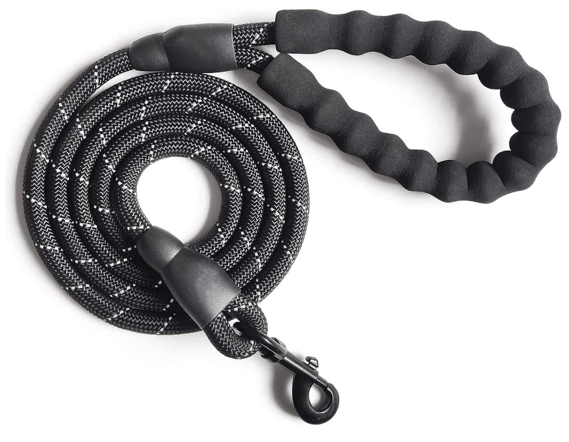 Reflective Dog Leash (Black) 9ft
