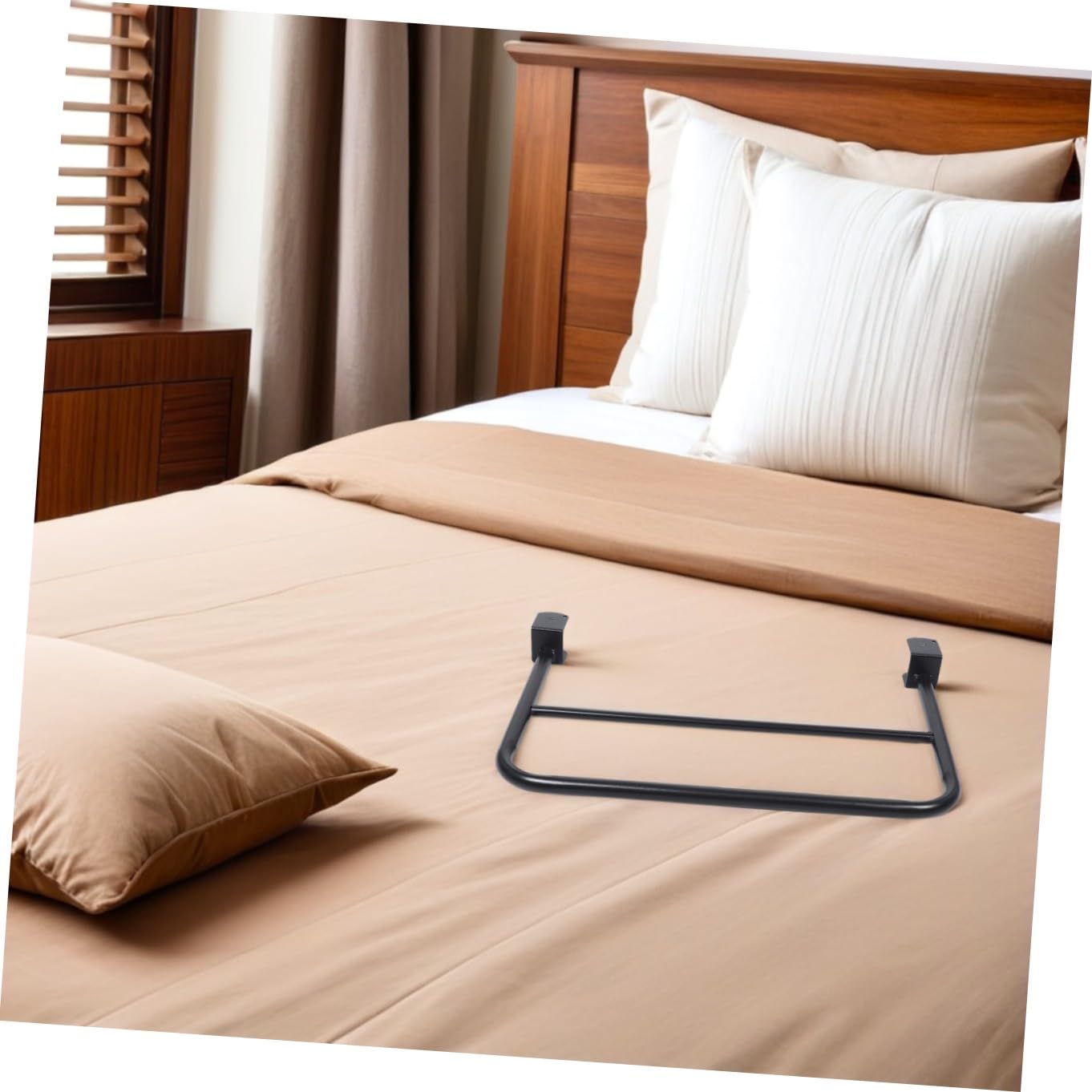 BESPORTBLE Sponda di Sicurezza per Letto Dormitorio 20 inch in Ferro Nero | Student Dorm Bed Rail, Removibile con Clamp senza Trapano, Decorazioni Scuola per Loft Bed