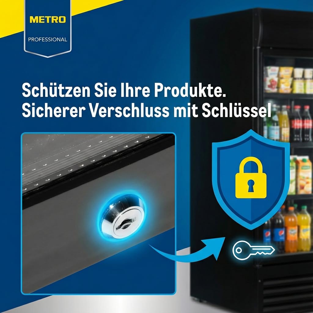 METRO Professional Getränkekühlschrank GSC4240B 237 L 110 W LED-Innenbeleuchtung schwarz