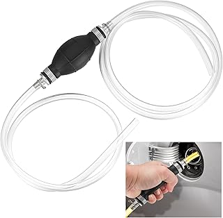 Siphon Pump for Gasoline, Fuel Transfer Siphon Pump, Manual Gasoline Siphon Hose Pump, High Flow Hand Fuel Pump With 2m Hose, for Gas Petrol Diesel Oil Liquid Water Fish Tank