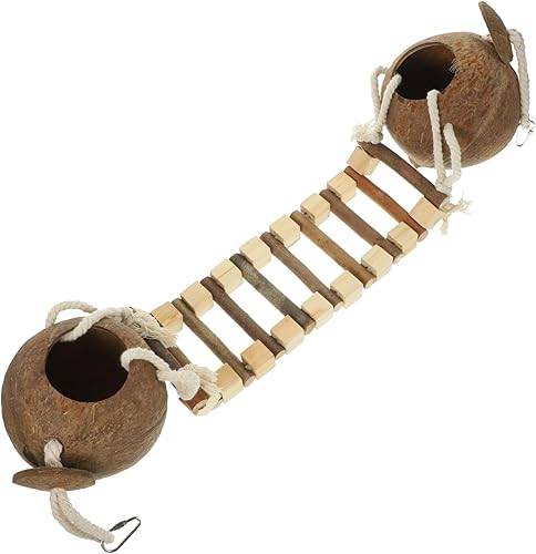 Bird's Nest House - Jaula de juguete con caja de anidación de escalera, perca para mascotas, cama decorativa y ligera