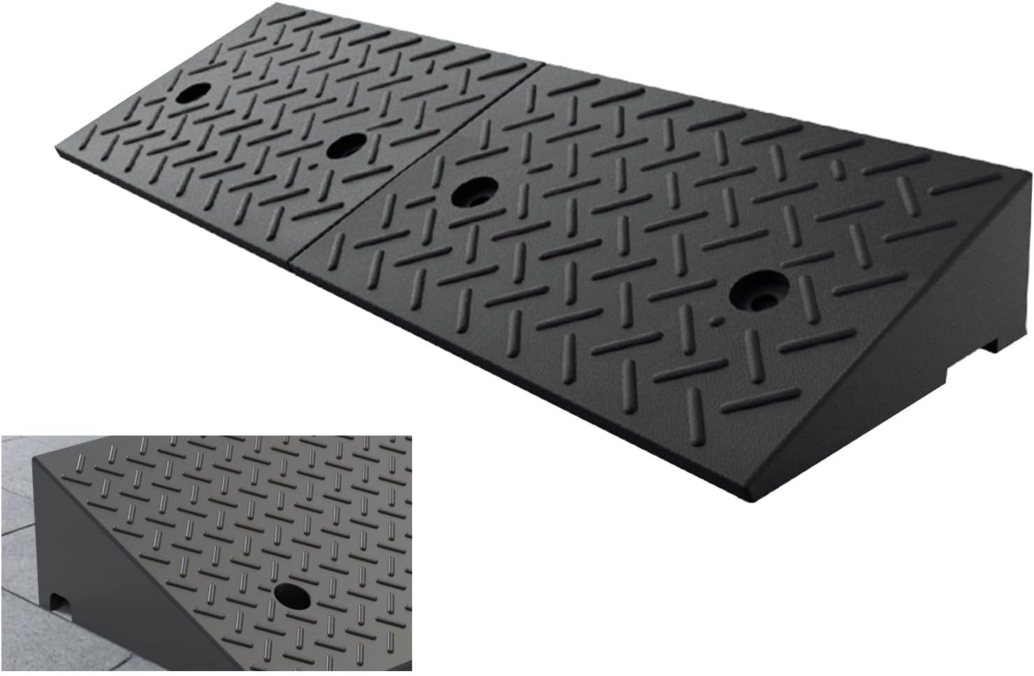 Household wheelchair ramps, outdoor pier loading ramps, park ramps with drainage holes, durable, strong load-bearing, screw delivery, suitable for garages, steps, roads, hospitals, schools ( Size : 10