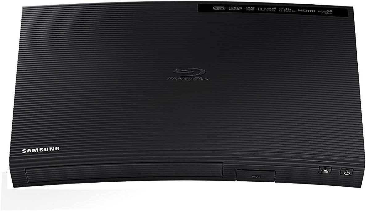 HeroFiber BD-J5700/ZA/kit1 Samsung BD-J5700 Curved Disk Blu-ray Player with Wi-Fi + Remote Control + Xtech High-Speed HDMI Cable with Ethernet + Ultra Gentle Cleaning Cloth