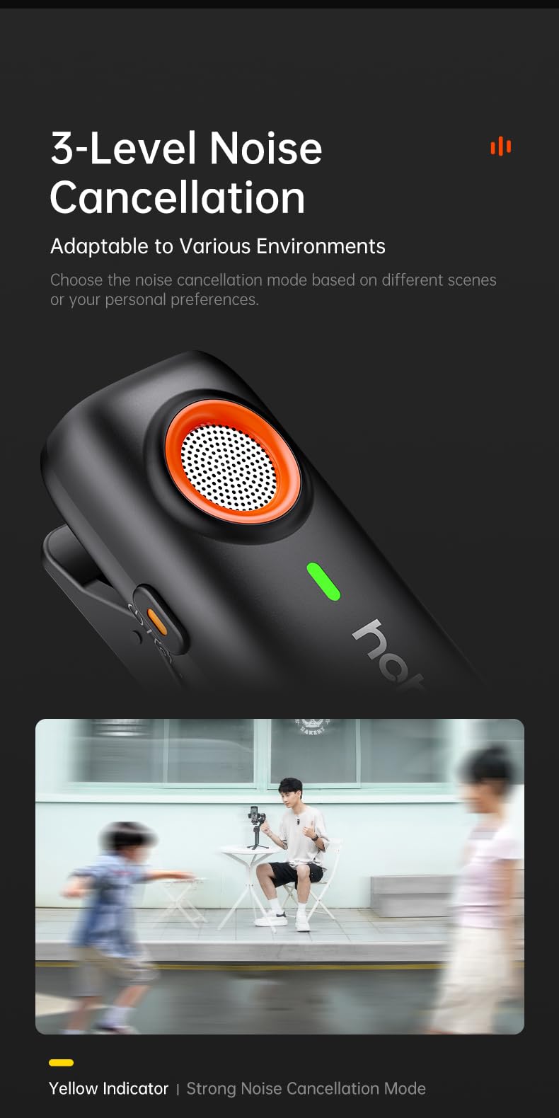 hohem MIC-01 bezprzewodowy mikrofon krawatowy do iPhone'a, iPada, certyfikat MFi, pilot zdalnego sterowania, 100 m, nagrywanie 7,5 godz. mikrofon Plug-Play do nagrywania vlogów, transmisji na żywo (1