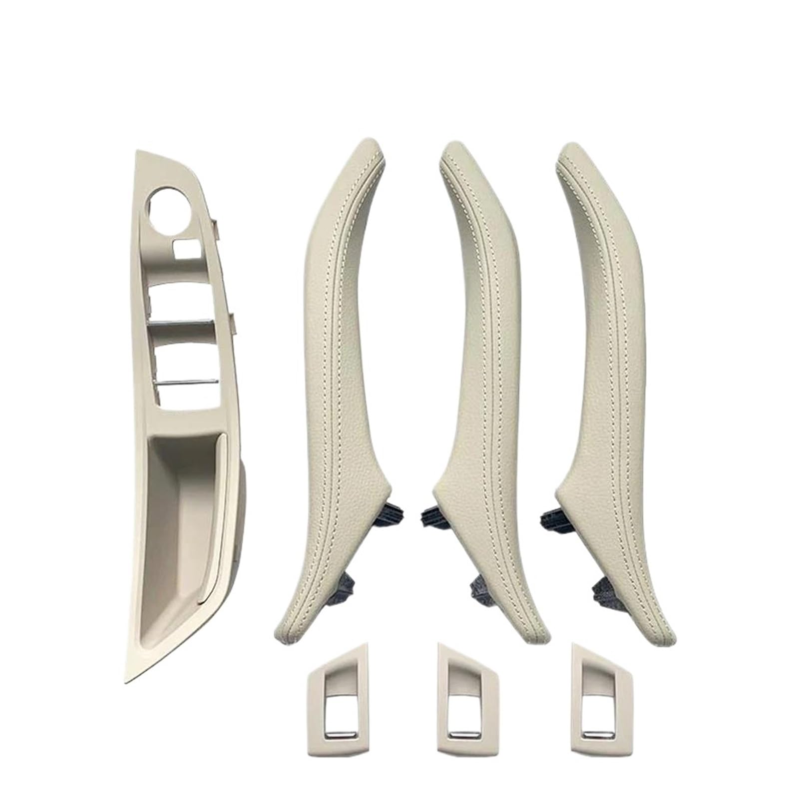 LVXVMOZEOK Interior Door Handle Armrest for 5 Series for F10 for F11 for F18 for 520 for 523 for 525 for 528 for 530 for 535 LHD 7pcs Interior Door Panel Pull(Model B Oyster Set)