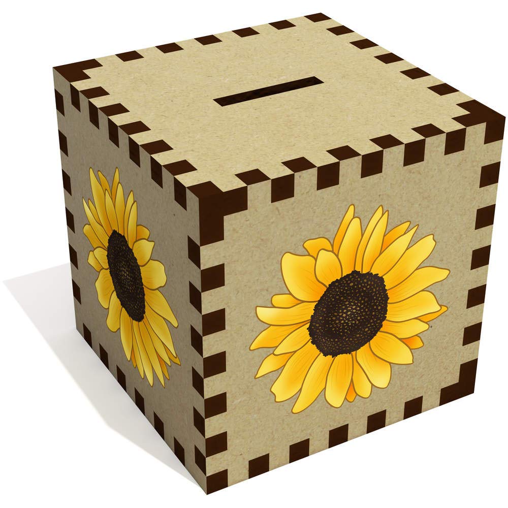 Amazon.co.jp: Azeeda 「ひまわり」マネーボックス / 貯金箱