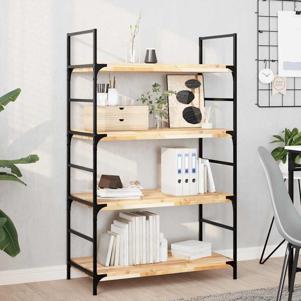 Półki wiszące, 4 szt. 80 x 40 x 4 cm, lite drewno akacjowe, nieobrobione – wytrzymały regał ścienny do przechowywania i aranżacji pomieszczeń z naturalnym rysunkiem słojów drewna i montażem