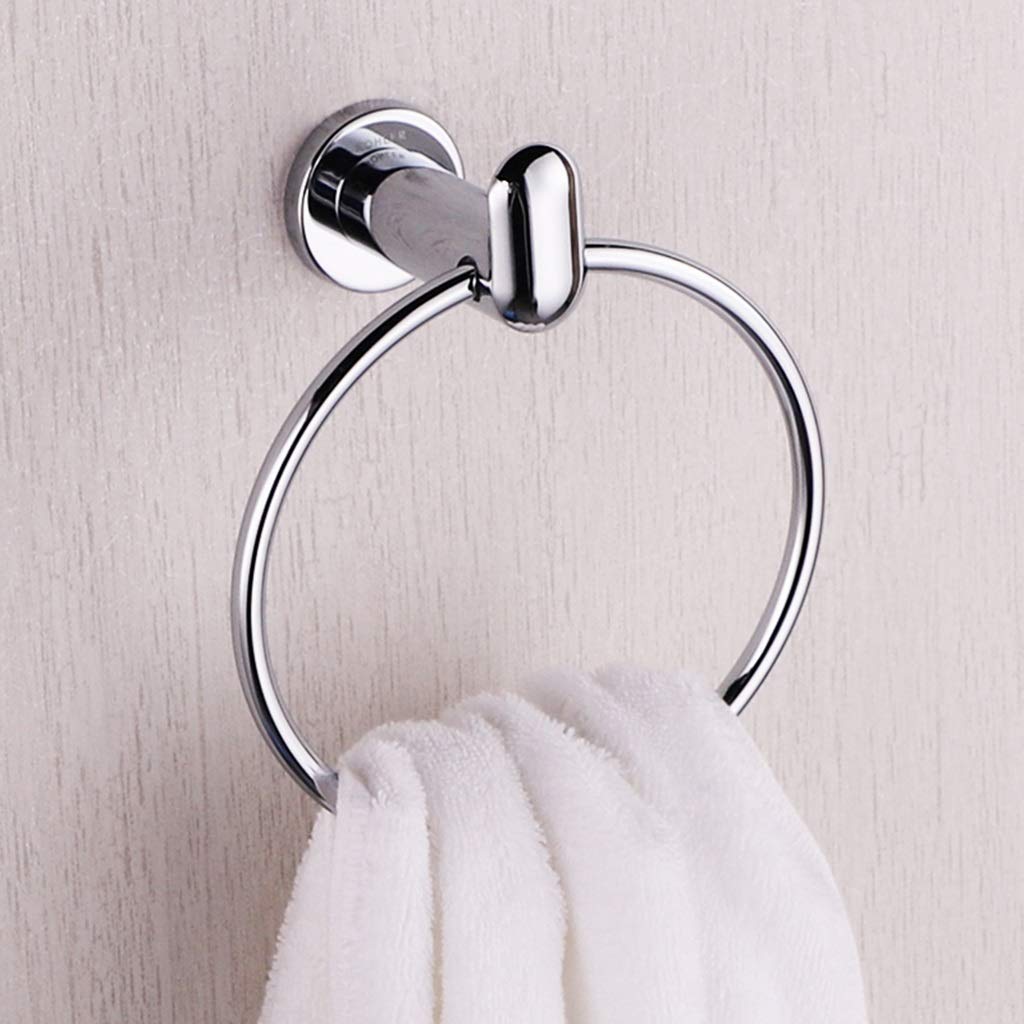 Anello portasciugamani Acciaio Inossidabile Finitura cromata Argento Portasciugamani Portasciugamani Ciondolo Hardware da Bagno