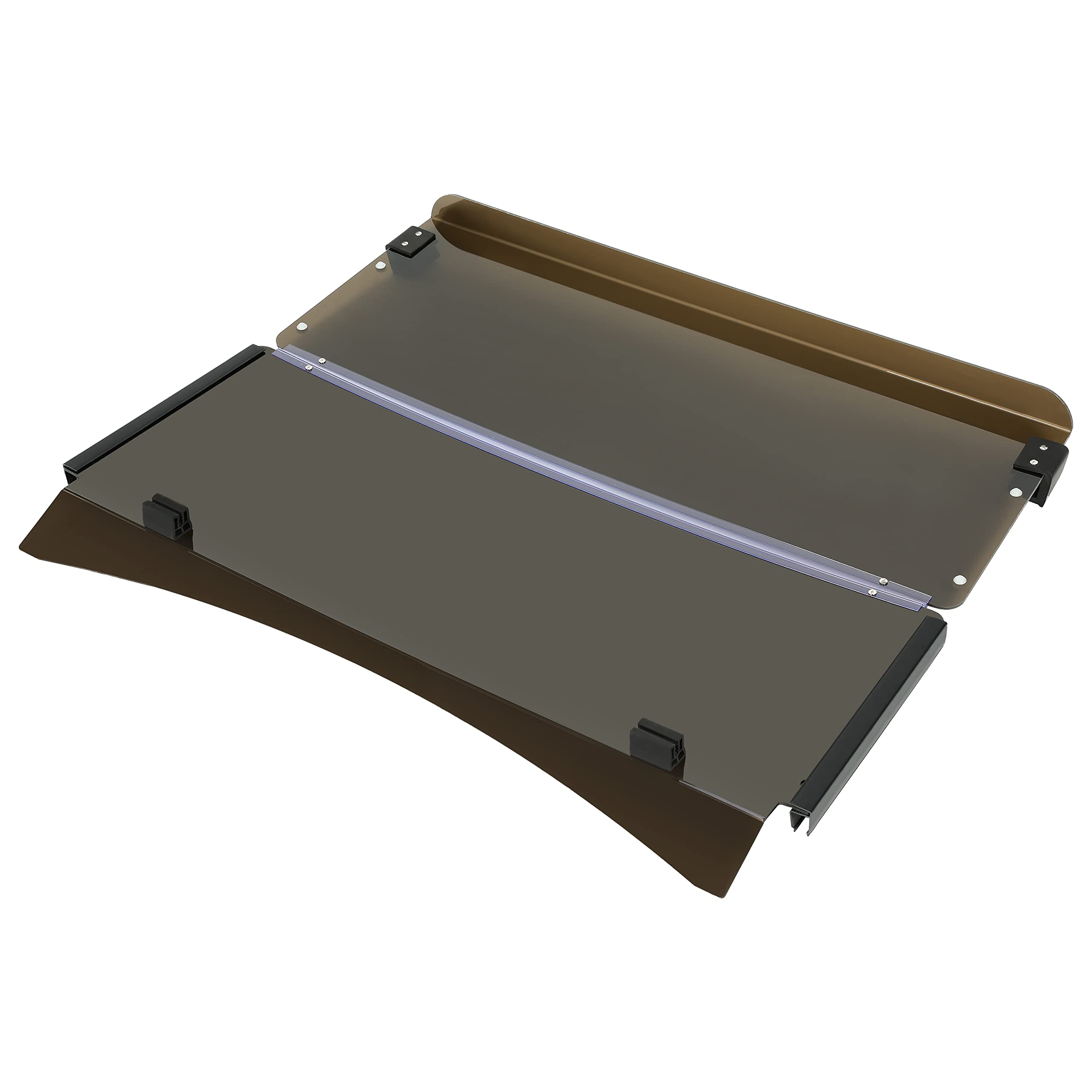 KUAFU Front Windshield Compatible with 2014 Up EZGO TXT Golf Cart Tinted Folding Down Windscreen Durable