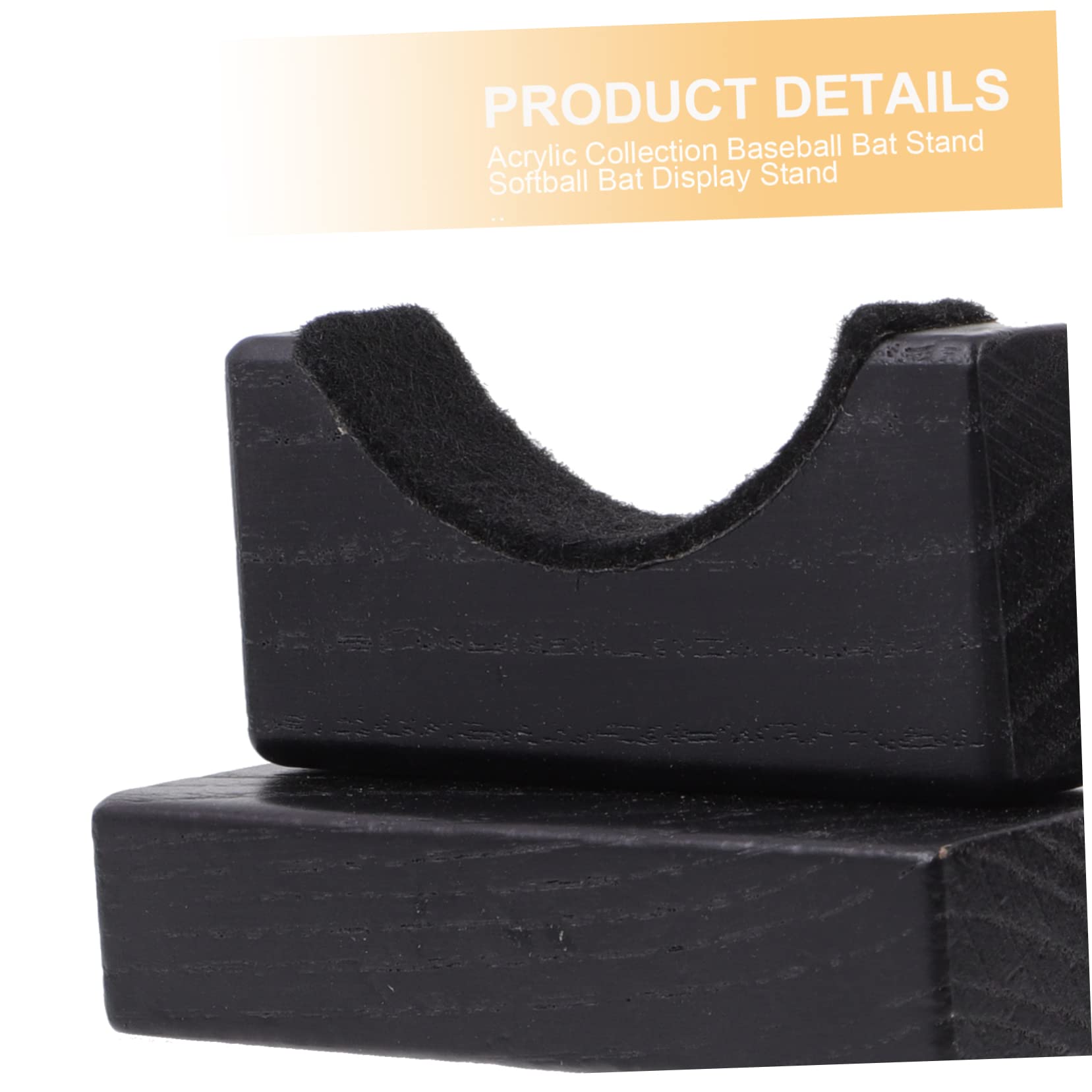 Hemoton Bat Display Rack 2 Wooden Baseball Bat Holders Scratch Prevention for Collectors