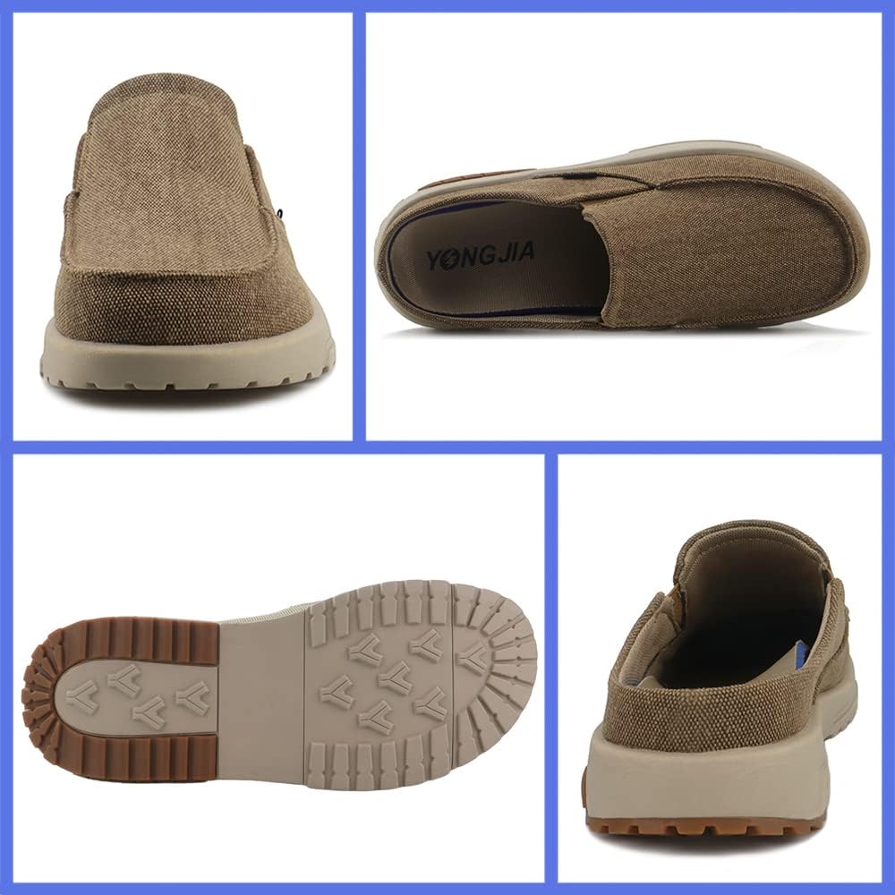 YONGJIA Men's Slip On Loafers with Arch Support Plantar Fasciitis Foot and Heel Pain Relief Orthopedic Casual Slippers Diabetic Bunions Boat Shoes - Image 4