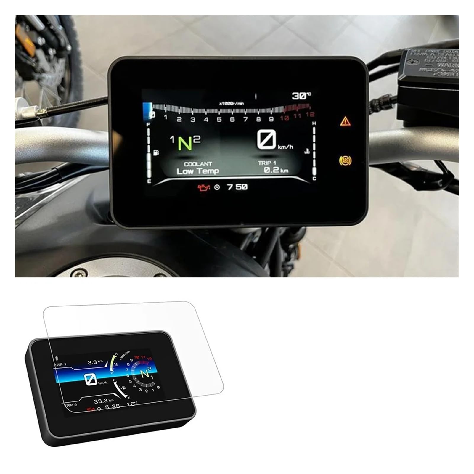 ZcerA Compatible With MT07 MT 07 Accessories Dashboard Screen Protector MT-07 TPU Instrument Film MT 07 MT-07 MT07 2023 2024 Parts (Color : 1 SET, Size : 2)