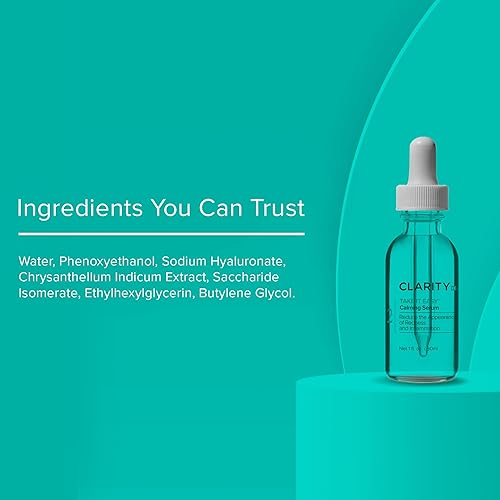 Miniatura 7 de ClarityRx Take It Easy - Suero facial calmante, tratamiento natural antienrojecimiento a base de plantas para pieles sensibles y rosácea
