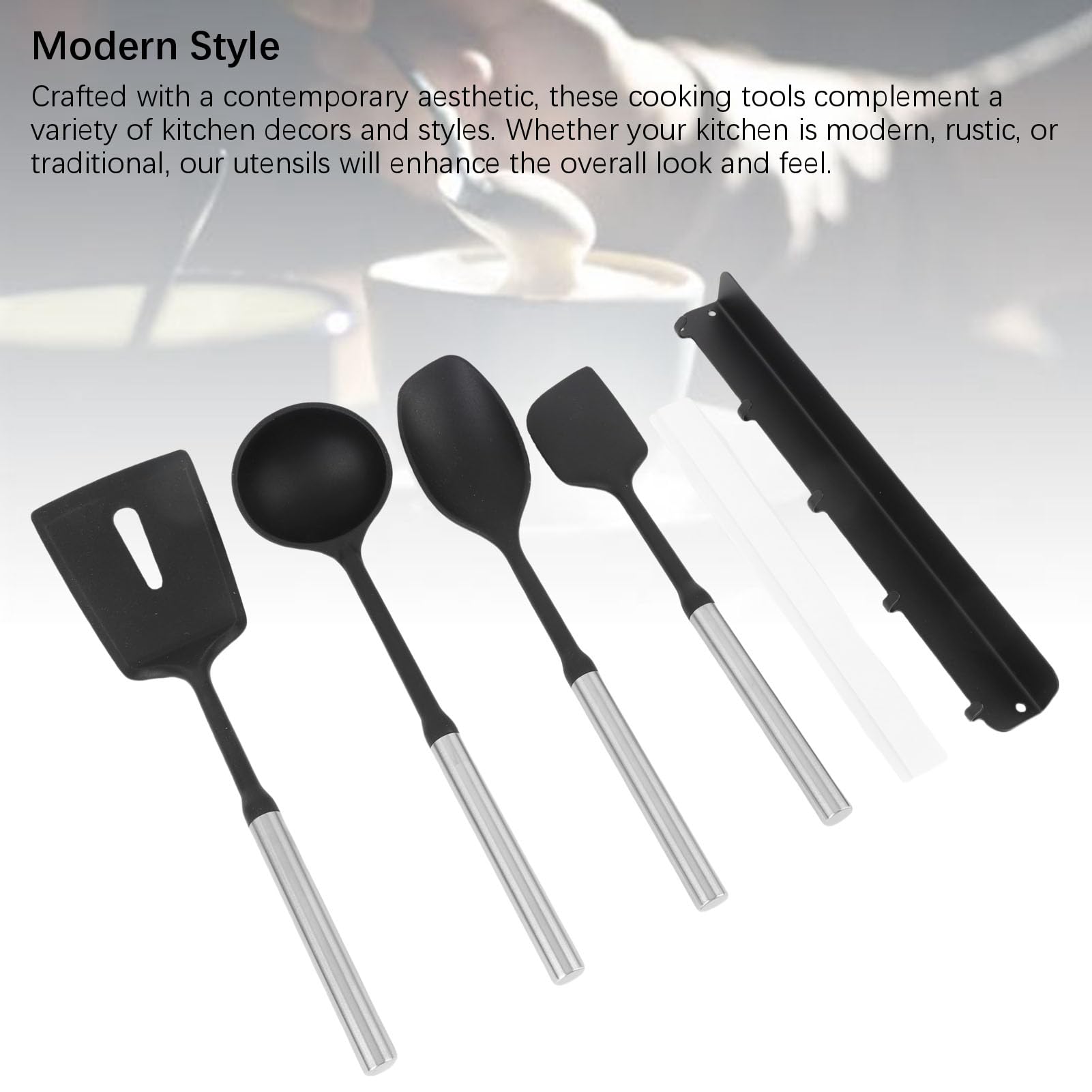 Fabater Utensili da Cottura da in Silicone con Robuste Maniglie in Acciaio Inossidabile Che Sono Impostate su Cottura Ad Alta Temperatura