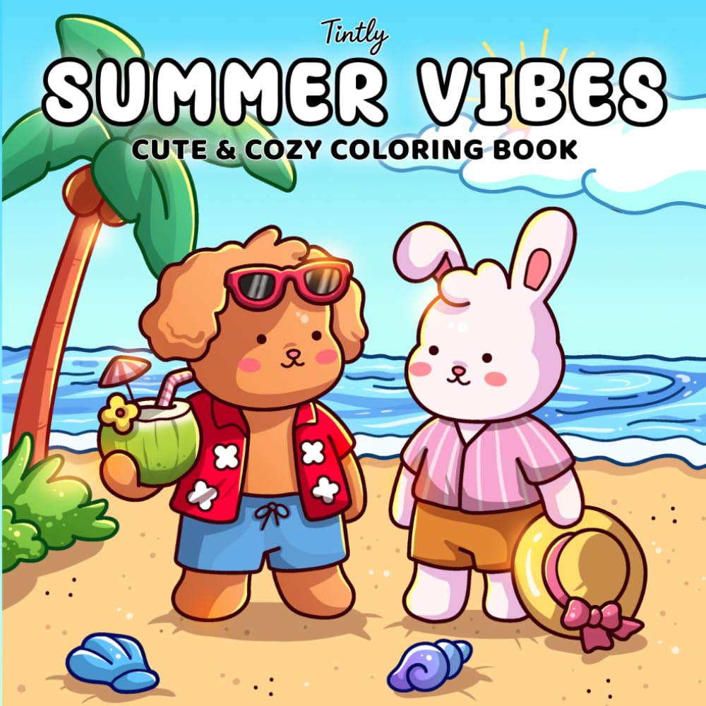 Summer Vibes: Cute & Cozy Coloring Book