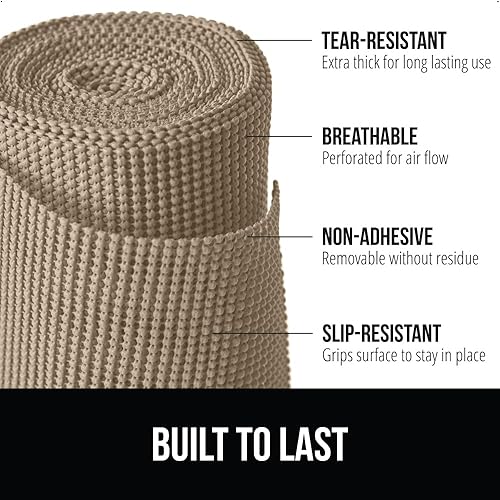 Miniatura 2 de Gorilla Grip Revestimiento original para cajones y estantes, no adhesivo, duradero y fuerte, con revestimiento de agarre para cajones de cocina,