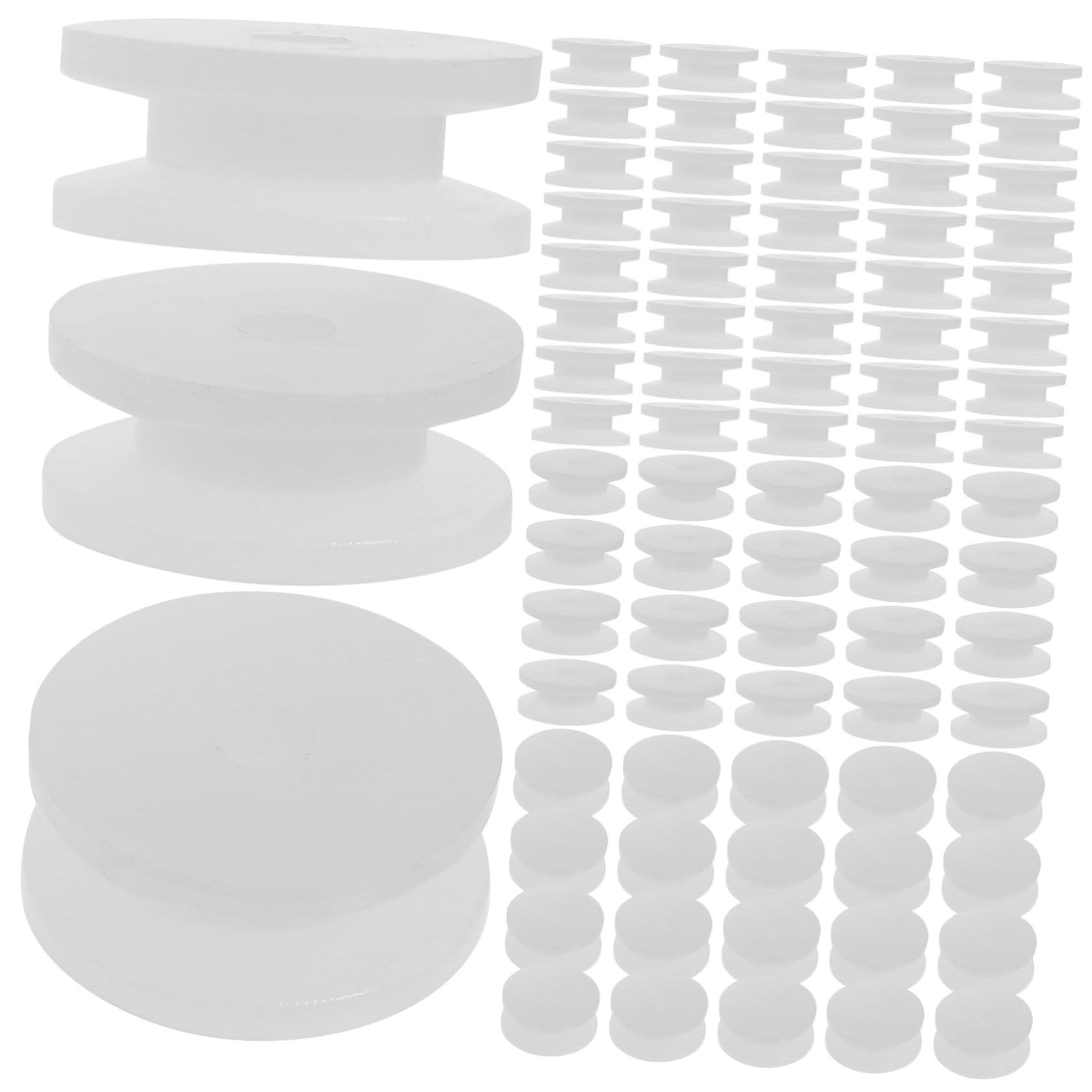 Toyvian 100pcs Plastic Mini Pulley Wheels for Models DIY Toys Mute Belt Pulley Gears 2mm Hole Multipurpose Gear for Car